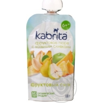 Puree Kabrita fruit for children from 6 months 100g - buy, prices for MegaMarket - photo 1