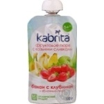 Пюре Kabrita Фруктове з козьяч. верш. Банан-полуниця 100г х6