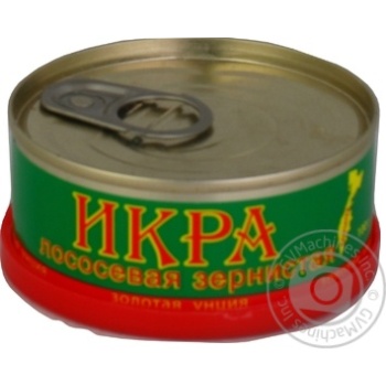 Ікра червона лососева Золота унція ж/б 100г x24 купити, ціни на МегаМаркет - фото 1