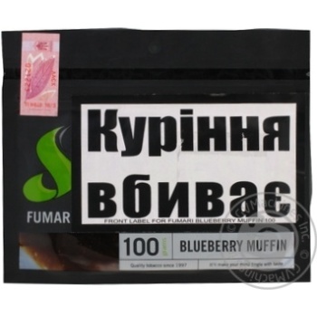 Тютюн Fumari Blueberry Muffin 100г купити, ціни на МегаМаркет - фото 1
