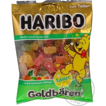 Конфеты Haribo Золотые мишки со вкусом кислых фруктов жевательные 200г купить, цены на МегаМаркет - фото 1