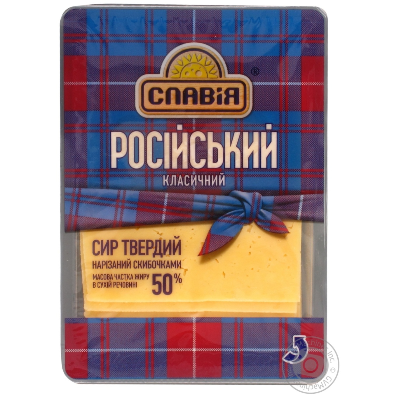 

Сыр Славия Российский классический твердый нарезанный ломтиками 50% 150г