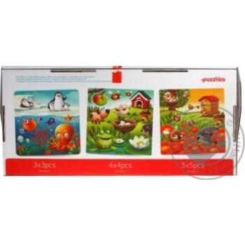 Puzzlika Favorite Animals Puzzles 3 in 1 - buy, prices for ULTRAMARKET - photo 2