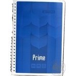Зошит на пружині PRIME А5 96л. клітка синій BUROMAX