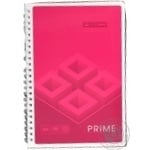 Зошит на пружині PRIME А5 96л. клітка рожевий BUROMAX