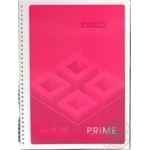 Зошит на пружині PRIME А4 96л. клітка рожевий BUROMAX