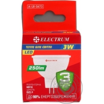 Лампа Electrum LED 3W GU5.3 А-LR-0473 x12 купити, ціни на МегаМаркет - фото 1
