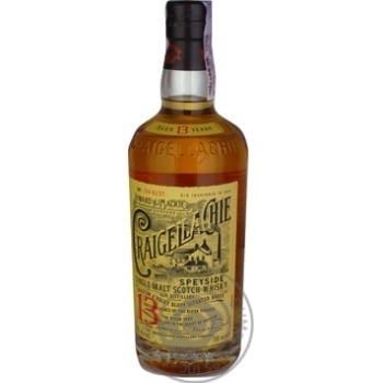 Віскі Craigellachie 13 years у тубусі 0,7л x2 купити, ціни на МегаМаркет - фото 1
