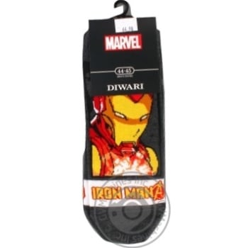 Носки мужские DiWaRi Marvel р.29 темно-серый - купить, цены на КОСМОС - фото 2