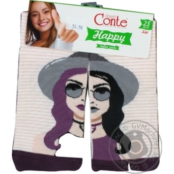 Conte Elegant Happy Women Socks 38-39s - buy, prices for MegaMarket - photo 1