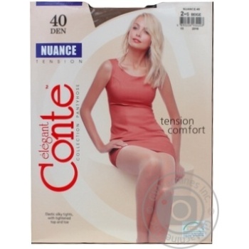 Conte Elegant Nuance Beige Women's Tights 40den 2s - buy, prices for MegaMarket - photo 3