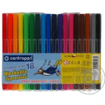 Фломастери Centropen 18шт 1мм арт 7790 18 купити, ціни на МегаМаркет - фото 1