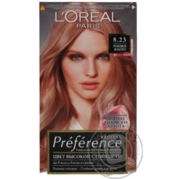 Фарба для волосся L'Oreal Recital Preference 8.23 Рожеве золото купити, ціни на МегаМаркет - фото 1
