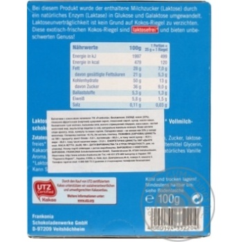 Frankonia Lactose-free Bars with Coconut Filling 4x25g - buy, prices for - photo 2