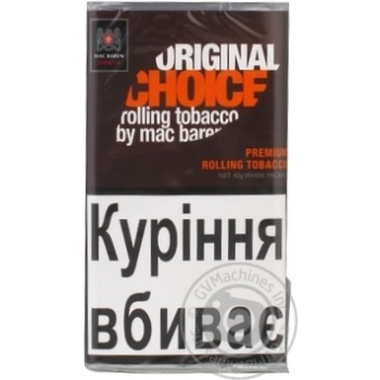 Тютюн Mc.Baren Original Choice 40г купить, цены на МегаМаркет - фото 1