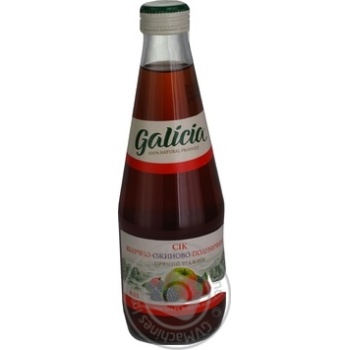 Сік Galicia Яблучно - ожинеово - полуничний с/п 0,3л х6 купить, цены на МегаМаркет - фото 1