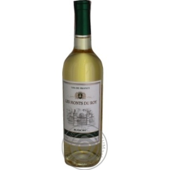 Вино Les Monts du Roy Blanc Sec біле сухе 0.75л x6 купить, цены на МегаМаркет - фото 1