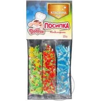 Посипка Добрик класична мікс в стіках 15г купити, ціни на МегаМаркет - фото 1