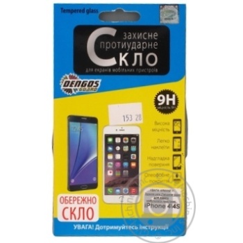 Tempered Glass Dengos Protective Film Screen for Iphone 4/4S - buy, prices for - photo 1