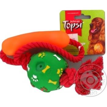 Topsi Ball with Rope Toy for Dogs - buy, prices for ULTRAMARKET - photo 1