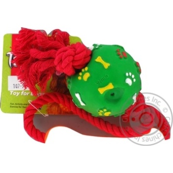 Topsi Ball with Rope Toy for Dogs - buy, prices for MegaMarket - photo 2