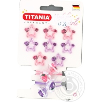 Защіпка Titania для волосся 10шт Art.8006 х6 купити, ціни на МегаМаркет - фото 1