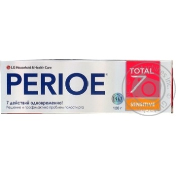 Зубна паста Perioe Total 7 Sensitive 120г купити, ціни на МегаМаркет - фото 1