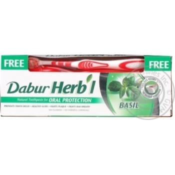 Toothpaste Dabur with basil 150g - buy, prices for MegaMarket - photo 1