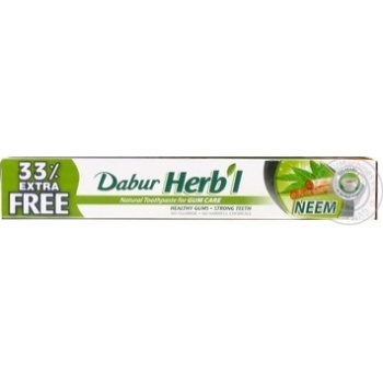 Зубна паста Dabur Herbal Neem 75г + 25г купить, цены на МегаМаркет - фото 1