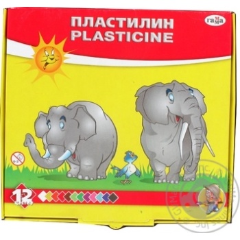 Пластилін Гамма Юний художник 12 кольорів 168г - купити, ціни на МегаМаркет - фото 1