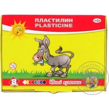 Пластилін Юний художник, стек, 112г,  8 кольорів купити, ціни на МегаМаркет - фото 1