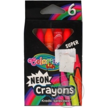 Colorino Wax Neon Triangular Pencils 6 Colors - buy, prices for ULTRAMARKET - photo 3