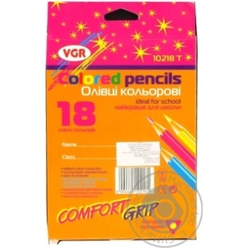 Vgr Color Pencils Triangular 18 colors - buy, prices for ULTRAMARKET - photo 2