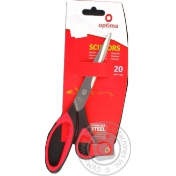 Scissors Optima red 20cm Germany - buy, prices for MegaMarket - photo 3