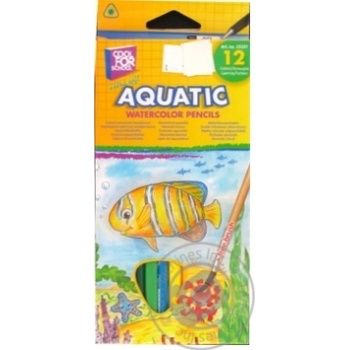 Карандаши акварельные Cool for school Aquatic Extra Soft 12 цветов