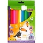 Кольорові олівці, 36 кольорів, KIDS LINE х5
