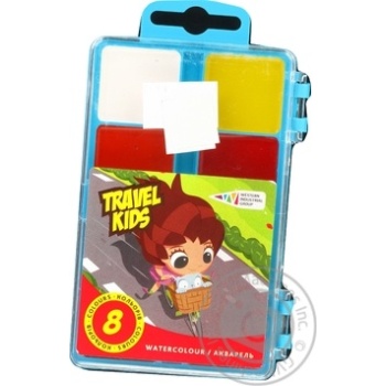 Акварель Гама Н TRAVEL KIDS 8 кол х42 купити, ціни на МегаМаркет - фото 1