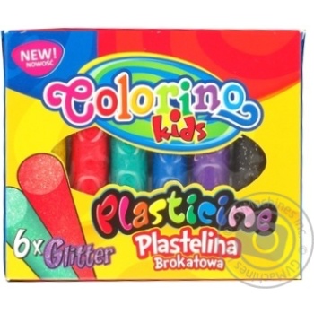 Пластилін з блиском 6 кольорів COLORINO купить, цены на МегаМаркет - фото 1