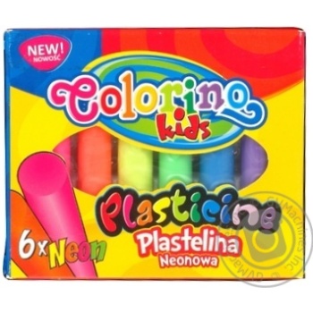 Пластилін NEON 6 кольорів COLORINO купити, ціни на МегаМаркет - фото 1