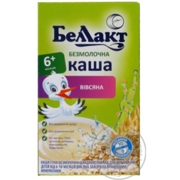Каша Беллакт суха безмолочна  вівсяна  200 гр з 6 міс купити, ціни на МегаМаркет - фото 1