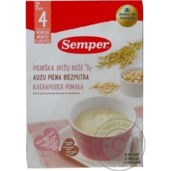 Каша Semper вівсяна молочна 250г купити, ціни на МегаМаркет - фото 1