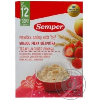 Pap Semper with prebiotic for children from 12 months 250g - buy, prices for MegaMarket - photo 1