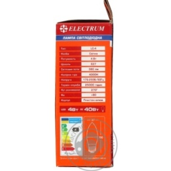Лампа Electrum св/діод. св. 4W Е14 4000 PA LC- 4 купити, ціни на МегаМаркет - фото 2