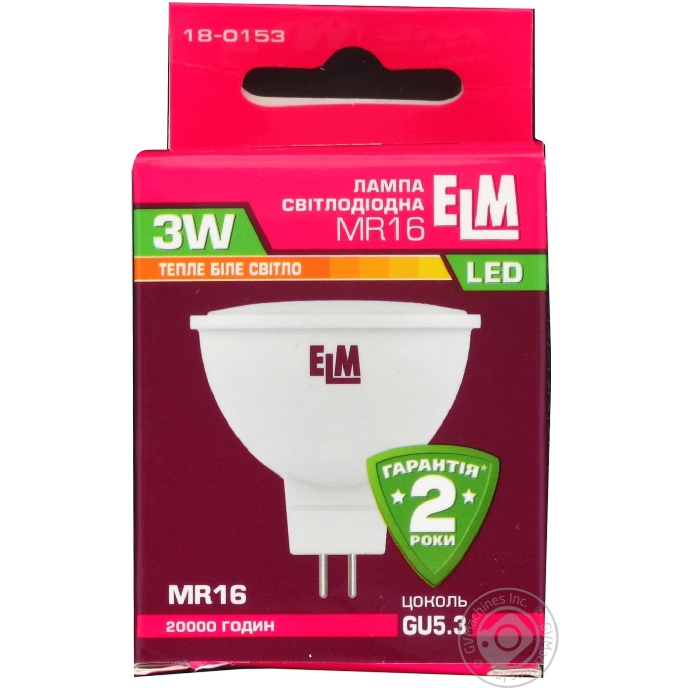 

Лампа ELM Led MR16 3W PA10 GU5.3 3000 120гр. 18-0153