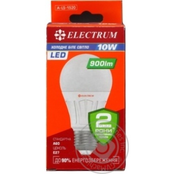 Electrum LED Lamp A60 10W PA LS-V10 Е27 4000 A-LS-1520 - buy, prices for MegaMarket - photo 1