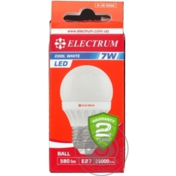 Лампа Electrum LED 7W E27 А-LВ-0434 купити, ціни на МегаМаркет - фото 1