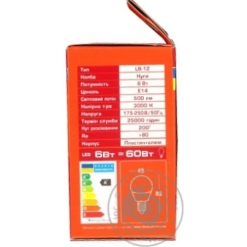 Лампочка ELECTRUM LED 6W 500lm 3000K E14 G45 LB-12 купити, ціни на МегаМаркет - фото 3