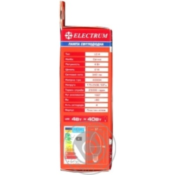 Bulb Electrum e14:е14 4w - buy, prices for MegaMarket - photo 3