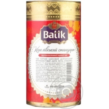 Чай Batik Royal Standart черний крупнолистовий тубус 70г x6 купить, цены на МегаМаркет - фото 2
