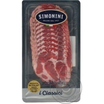Neck Simonini Koppa raw cured 100g vacuum packing - buy, prices for MegaMarket - photo 1